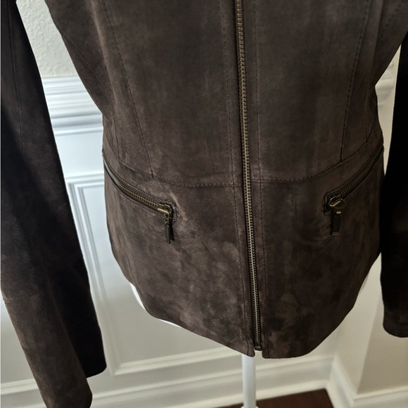 Alfani Chocolate Brown Suede Jacket - Picture 9 of 13